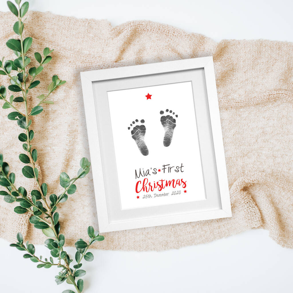 Personalised 'Baby's First Christmas' Inkless Print Kit, 1 of 2