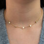 Mother Of Pearl Hearts Choker Necklace, thumbnail 1 of 3