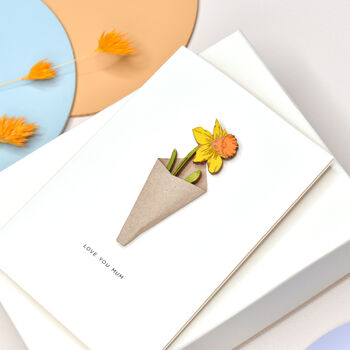 Personalised Daffodil Mother's Day Card, 3 of 3