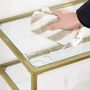 Console Table Coffee Table Tempered Glass Shelves, thumbnail 9 of 12