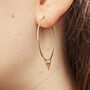 Eco Gold And Pink Tourmaline Hoops, thumbnail 6 of 6