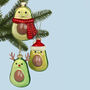 G Decor Glass Avocado Christmas Tree Decorations, thumbnail 1 of 6