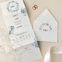 Forget Me Not Concertina Wedding Invitations, thumbnail 1 of 4