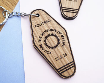 Personalised Motel Keyring Sun And Concert Lyrics, 3 of 4