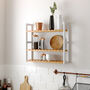 Adjustable Layer Three Tier Bamboo Bathroom Shelf Rack, thumbnail 2 of 7