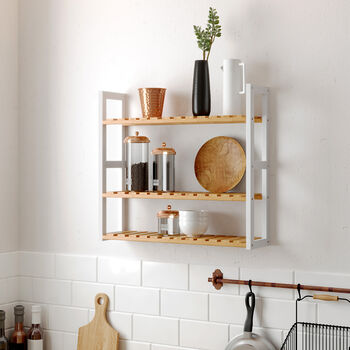 Adjustable Layer Three Tier Bamboo Bathroom Shelf Rack, 2 of 7