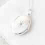 Personalised Large Oval Sterling Silver Star Locket, thumbnail 1 of 12