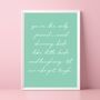 You're The Only Friend I Need Lorde Print A3, thumbnail 1 of 5
