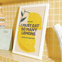 So Many Lemons Kate Nash Lyrics Print, Music Print, thumbnail 1 of 8