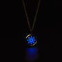 Purple Solis Blue Violet Glowing Pendant Necklace With Uv Keyring Torch, thumbnail 6 of 12
