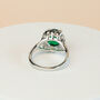 Green Oval Crystal Silver Ring, thumbnail 2 of 3