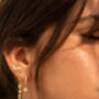 Sterling Silver Cluster Leaf Stud Earrings For Women, thumbnail 2 of 4