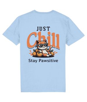 Just Chill Stay Pawsitive Unisex Graphic T Shirt, 8 of 10