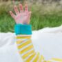 Organic Cotton Baby Bodysuit With Hot Air Balloon Print, thumbnail 4 of 5