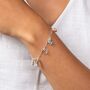Silver Plated Woodland Charms Bracelet With Amethyst Crystal, thumbnail 1 of 5