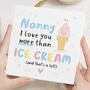Personalised Ice Cream Nanny Birthday Card, thumbnail 1 of 7