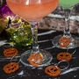 Glitter Acrylic Halloween Pumpkin Wine Glass Charms, thumbnail 2 of 3