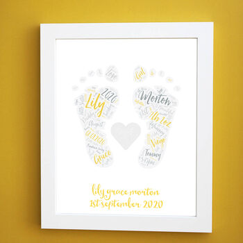 Personalised 'New Baby' Gift Print, 2 of 4