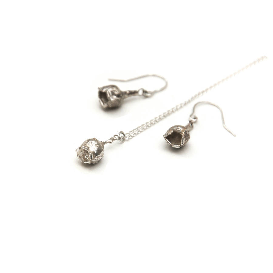 Sterling Silver Small Poppy Seed Necklace By Bethany Robinson