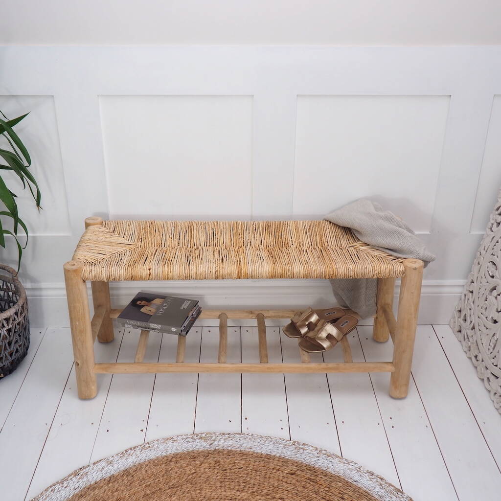 Wooden Hallway Bench With Shelving, 1 of 5