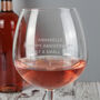 Bold Statement Bottle Of Wine Personalised Glass, thumbnail 5 of 12