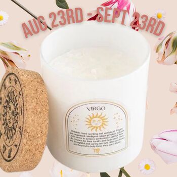 Virgo Star Sign Gemstone Scented Candle Gift, 5 of 5
