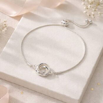 Knot Of Friendship Drawstring Adjustable Bracelet, 4 of 6