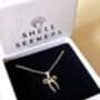 Sterling Silver Bow Pendant Necklace, thumbnail 6 of 7