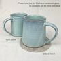 Fair Trade Handmade Glazed Stoneware Large Conical Mug, thumbnail 5 of 12