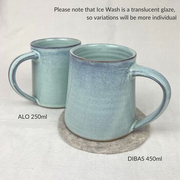 Fair Trade Handmade Glazed Stoneware Large Conical Mug, 5 of 12