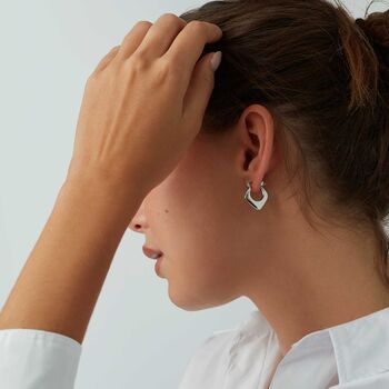 Women's Pointed Hoop Earrings, 3 of 5
