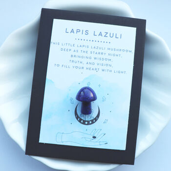 Lapis Lazuli Mushroom – Wisdom And Truth Pocket Crystal, 3 of 4