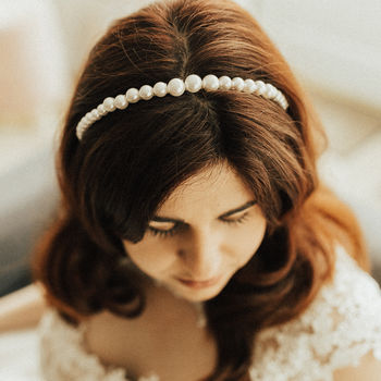 Large Pearl Bridal Headband, 2 of 6