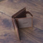 Personalised Thick Oiled Leather Wallet Rfid, thumbnail 10 of 10