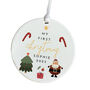 Personalised First Xmas Ceramic Ornament Gi̇ft, thumbnail 2 of 7