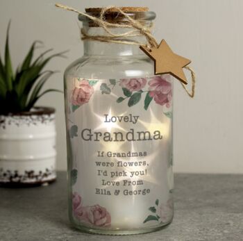 Personalised Wild Flower LED Glass Jar, 2 of 3