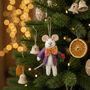 Handmade Jingle Whiskers Christmas Mouse Hanging Dec, thumbnail 2 of 4