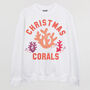 Christmas Corals Women's Christmas Jumper, thumbnail 3 of 4