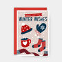 Cosy Winter Wishes Card. Single Card Or Pack Of Six, thumbnail 3 of 3