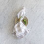 Misty Grey Cotton Hand Block Printed Napkins, thumbnail 1 of 8