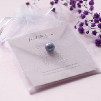 Lilac Faux Pearl Modesty Pin, 6 of 10