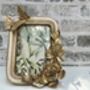 Cream And Gold Butterfly Photo Frame – 6x4 Inch Portrait, thumbnail 10 of 10