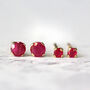 14k Solid Gold Ruby Stud Earrings, thumbnail 8 of 12