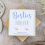 Rose Gold Earrings Besties Forever, thumbnail 1 of 4