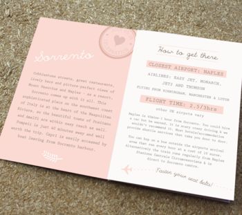 Blush Passport Wedding Invitation Travel Booklet, 2 of 8