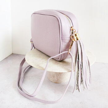 Billie Leather Box Bag Pale Lilac, 4 of 4