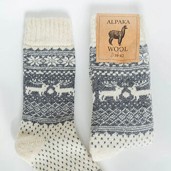 Alpaca Wool Socks Christmas Gift Limited Edition, 4 of 8