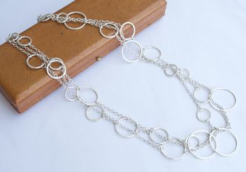 Handmade Silver Ring And Chain Heirloom Necklace, 3 of 7