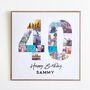 Personalised 40th Birthday Photo Collage Card, thumbnail 6 of 8
