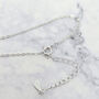 Pink Tourmaline Moissanite Crystal Silver Necklace, thumbnail 4 of 5